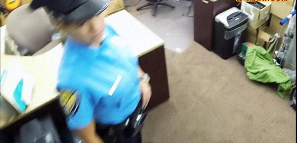  Busty police officer pawns her stuff and nailed to earn cash